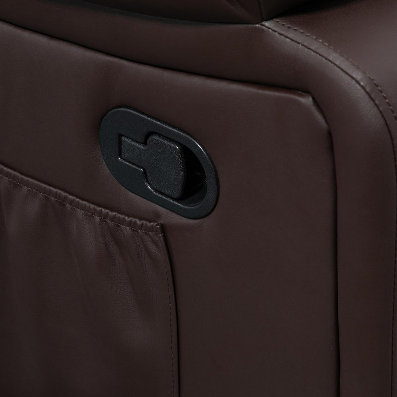 Poltrona Relax Reclinabile Manuale 100x89x100 cm in in Similpelle Marrone