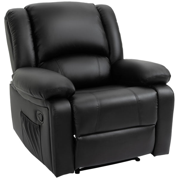prezzo Fauteuil Relax Inclinable Manuel 100x89x100 cm en Simili Cuir Noir