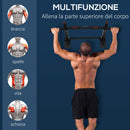 Barra Trazioni a Muro 94x51x18 cm in Acciaio Nero