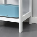 Mobile Scaffale Bagno 5 Ripiani 30x30x140 cm in MDF Bianco