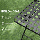 Set Tavolo e 2 Sedie Pieghevoli da Giardino con Mosaico in Metallo