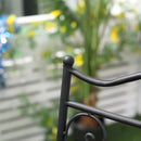 Set Tavolo e 2 Sedie Pieghevoli da Giardino con Mosaico in Metallo