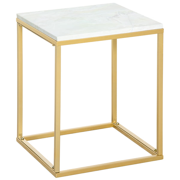 sconto Table Basse 40x40x50 cm en Métal Doré
