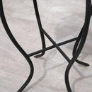 Tavolino da Giardino Ø35,5x53,5 cm in Metallo con Mosaico