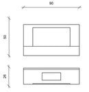Camino a Bioetanolo da Parete 90x26x50 cm Nero