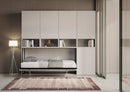 Letto Singolo a Scomparsa Composizione C Kando H226,7 Bianco Frassino 