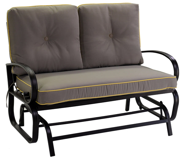 Canapé de jardin 2 places en métal Adami Taranto Anthracite online