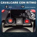 Quad Elettrico per Bambini ATV 6V Ricaricabile con Fari e Musica Rosso      