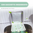 Lettiera per Gatti Chiusa 40,5x52,5x42,5 cm con 2 Porte e Vassoio Estraibile Grigio   