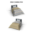 Trapunta Invernale 1 Piazza e Mezzo Stampata in Microfibra 300gr Double Face Hippy