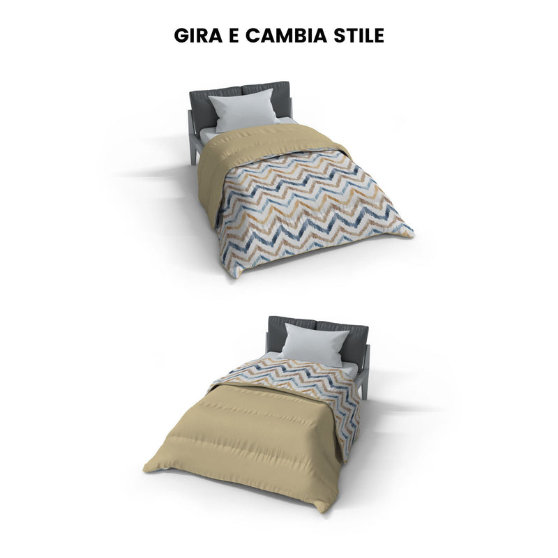 Trapunta Invernale Stampata in Microfibra 300gr Doubleface Hippy