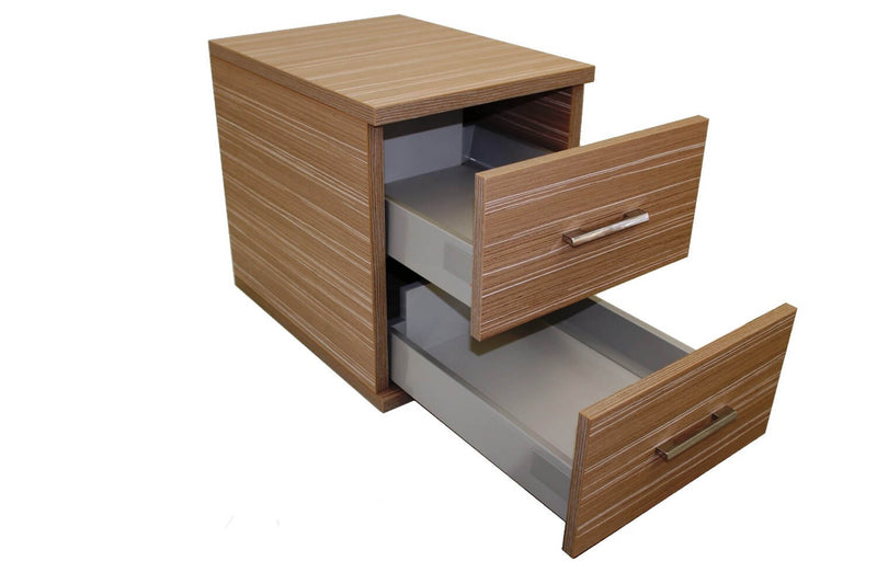 Mobile Cassettiera 2 Cassetti Soft Close in Legno in Melaminico 40x52x57cm TFT Giava Wengè