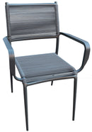 Sedia da Giardino in Alluminio e Corda Vorghini Cpraia Antracite