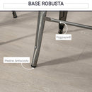 Set 4 Sgabelli Bar Impilabili con Poggiapiedi Stile Industriale 43x43x76 cm in Acciaio Argento      