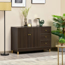 Credenza 3 Cassetti 2 Ante 120x42,5x80 cm in MDF Marrone