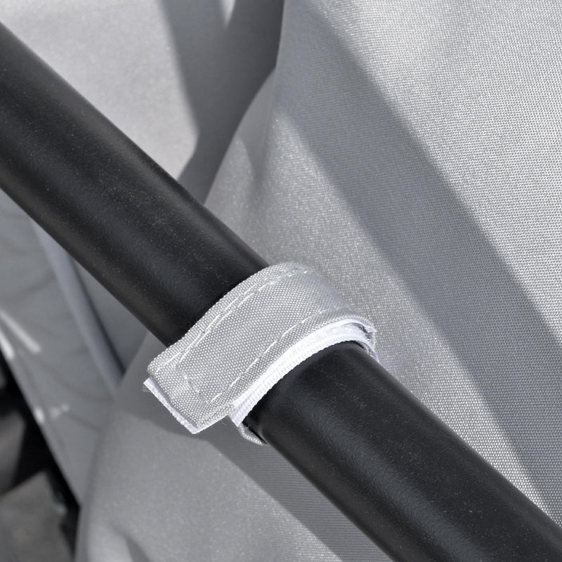 Dondolo Letto 3 Posti da Giardino 209x114x170 cm in Metallo e Poliestere Grigio