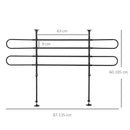 Griglia Divisoria Regolabile 87-135 cm per Trasporto Cani in Auto Nera