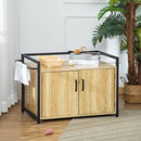 Mobile Lettiera per Gatti 82,3x51x54 cm in Legno Truciolato e Acciaio