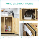 Mobile Lettiera per Gatti 82,3x51x54 cm in Legno Truciolato e Acciaio