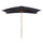 Parasol de jardin rectangulaire 2x3m en bois et polyester noir