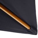 Ombrellone da Giardino 2x3 m Palo Ø38 mm Rettangolare in Legno e Poliestere Nero