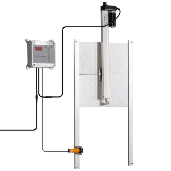 prezzo Porte Poulailler Automatique 42V 30x30 cm avec Minuterie et Capteur de Lumière en Aluminium et ABS Argenté