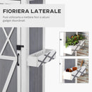 Casetta Box da Giardino 84x54x179 cm in Legno Grigio
