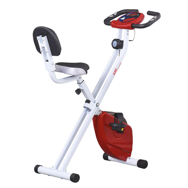 online Vélo d'appartement magnétique pliable 43x97x109 cm avec écran LCD rouge