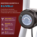 Cyclette Magnetica Pieghevole 43x97x109 cm con Display LCD Rossa