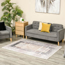 Tappeto Moderno per Interni 200x140 cm in Poliestere Effetto Vellutato Grigio