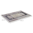 Tappeto Moderno per Interni 200x140 cm in Poliestere Effetto Vellutato Grigio