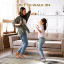 Tappeto Moderno per Interni 200x140 cm in Poliestere Effetto Vellutato Grigio