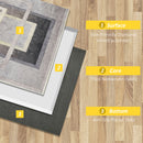 Tappeto Moderno per Interni 200x140 cm in Poliestere Effetto Vellutato Grigio