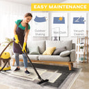 Tappeto Moderno per Interni 200x140 cm in Poliestere Effetto Vellutato Grigio