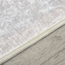 Tappeto Moderno per Interni 200x140 cm in Poliestere Effetto Vellutato Grigio