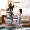 Tappeto Moderno per Interni 200x140 cm in Poliestere Effetto Vellutato Multicolore