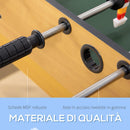 Tavolo Multi Gioco 4 in 1 107x61x84,5 cm Calcio Balilla Biliardo Ping Pong e Hockey