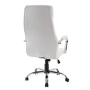 Poltrona da Ufficio Presidenziale New York con Braccioli 62x66x121-131 cm in Pelle Sintetica Bianco      