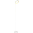 Lampada da Terra a LED compatibile Alexa e Google Home Ø25x168 cm in Acciaio Bianca
