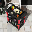 Carrello Porta Attrezzi a 3 Livelli 83x43x97 cm Capacità 91 kg 3 Livelli con Ruote in Plastica Rosso 