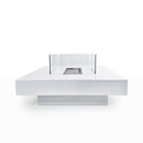 Camino a Bioetanolo da Pavimento 70x70x35 cm Panarea Bianco