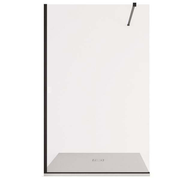 Parete Doccia Walk-In Profili Neri e Cristallo Trasparente 8mm H195 Bonussi Nara Varie Misure acquista