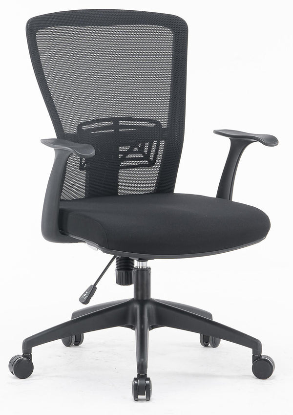 Chaise de bureau opérative en tissu et maille Springfield noire prezzo