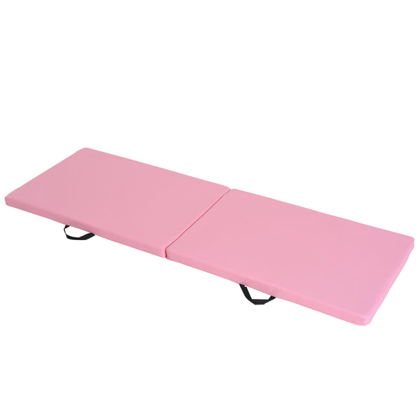 sconto Tappetino Ginnastica Pieghevole 180x60x5 cm Materassino Fitness in PU Rosa