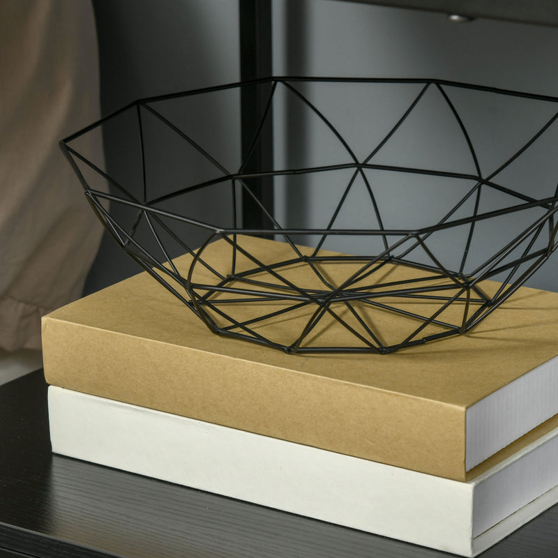 Set 2 Comodini 1 Cassetto 1 Ripiano 45x40x60 cm in Acciaio e Truciolato Nero