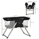 Culla da Campeggio Pieghevole 59x55x67/69 cm con Zanzariera Nero