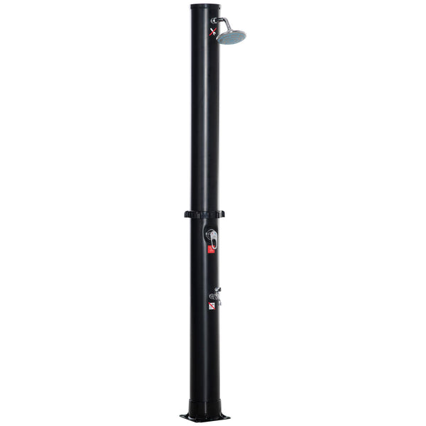 Douche solaire de jardin 35L avec mitigeur et lave-pieds noir online