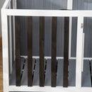 Gabbia Pieghevole per Cani Max 15 Kg 84,5x51,4x61 cm in Legno Bianco e Grigio