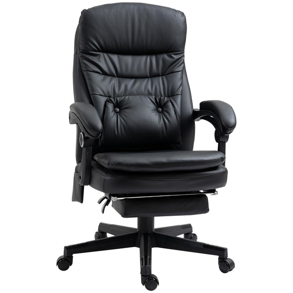 Fauteuil de bureau de massage présidentiel 64x69x107-115 cm en simili cuir noir prezzo