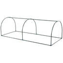 Serra da Giardino con Porte a Cerniera 250x100x80 cm in Acciaio e PVC Trasparente